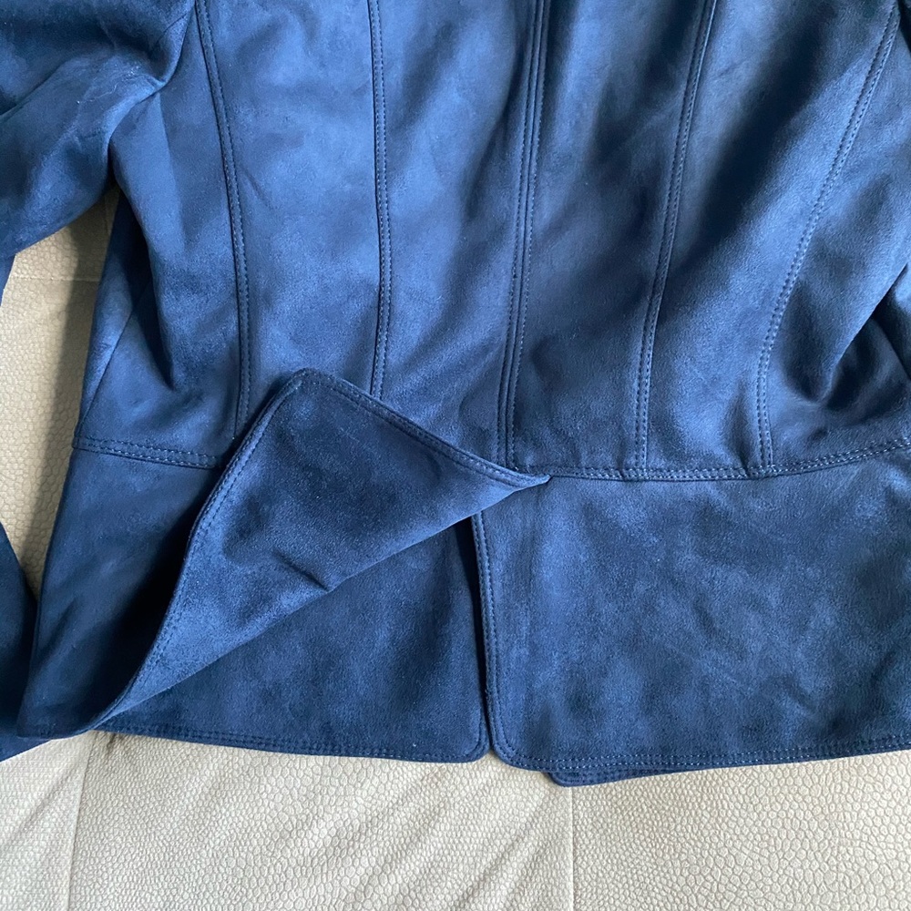 WHBM Ultra Suede Dark Blue jacket